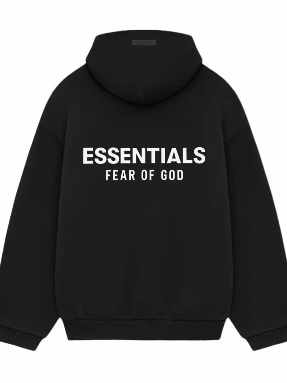 Fear of God Essentials Turtleneck Sweater - Black/white letters
